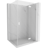 Mexen Mist-H T right-hinged shower cabin 105 x 70 cm, transparent, white - 8A5T-105-070-20-00-P