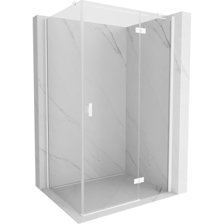 Mexen Mist-H T right hinged shower cabin 80 x 75 cm, transparent, white - 8A5T-080-075-20-00-P