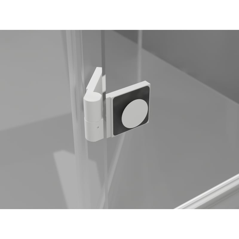 Mexen Mist-H T right hinged shower enclosure 110 x 75 cm, transparent, white - 8A5T-110-075-20-00-P