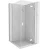 Mexen Mist-H T right-hinged shower enclosure 100 x 100 cm, transparent, white - 8A5T-100-100-20-00-P