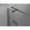 Mexen Mist-H T left hinged shower cabin 100 x 85 cm, transparent, brushed gun gray - 8A5T-100-085-66-00-L