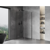 Mexen Mist-H T left hinged shower cabin 95 x 95 cm, transparent, brushed gun gray - 8A5T-095-095-66-00-L
