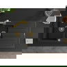 Mexen Andres 1.5-compartment granite sink with a drip tray and kitchen mixer tap Rita, Black - 6515-77-670300-50