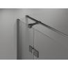 Mexen Mist-H T left hinged shower cabin 85 x 110 cm, transparent, brushed gun gray - 8A5T-085-110-66-00-L