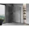 Mexen Mist-H T left hinged shower cabin 85 x 110 cm, transparent, brushed gun gray - 8A5T-085-110-66-00-L