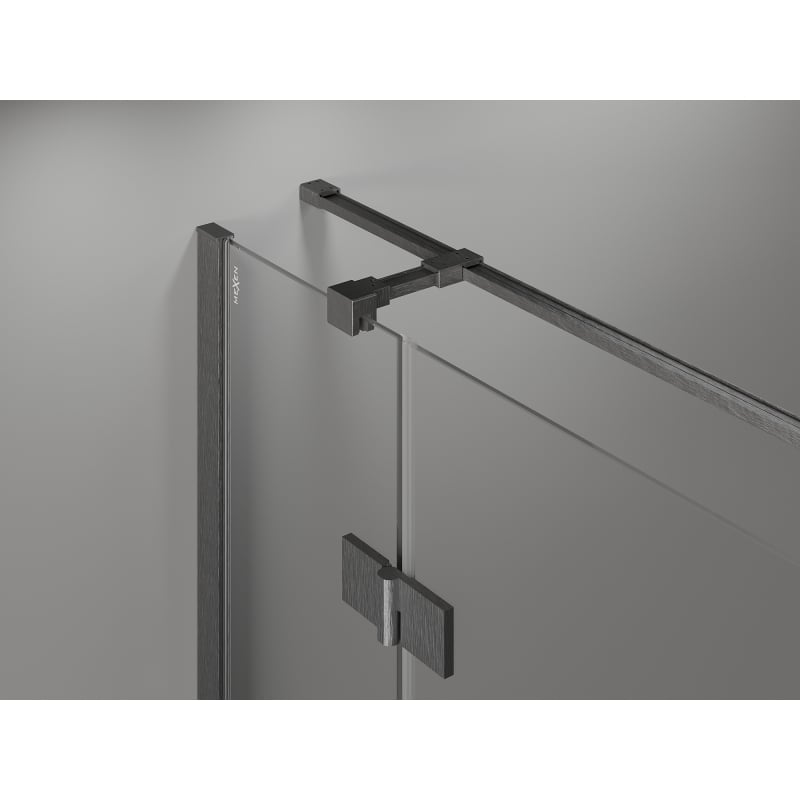 Mexen Mist-H T hinged shower cabin left 110 x 120 cm, transparent, brushed gun gray - 8A5T-110-120-66-00-L