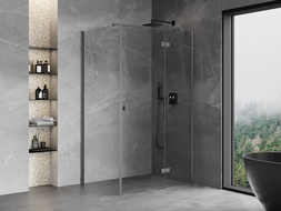 Mexen Mist-H T left hinged shower cabin 70 x 70 cm, transparent, chrome - 8A5T-070-070-01-00-L