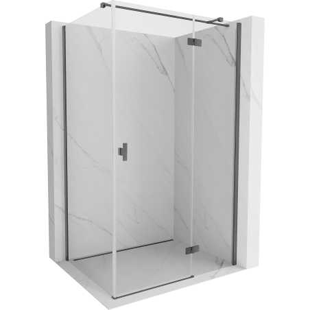 Mexen Mist-H T right-hinged shower enclosure 105 x 95 cm, transparent, brushed gun gray - 8A5T-105-095-66-00-P