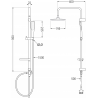Mexen X49 shower column, Black/Gold - 798494991-75