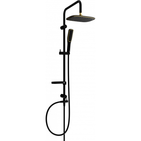Mexen X49 shower column, Black/Gold - 798494991-75