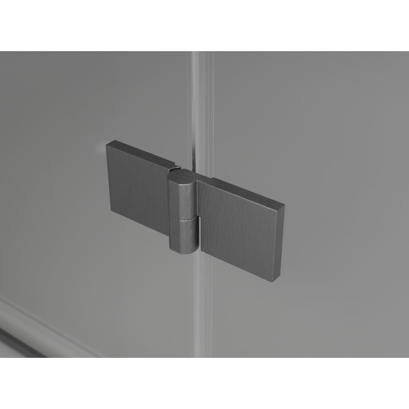 Mexen Mist-H T right hinged shower cabin 105 x 120 cm, transparent, brushed gun gray - 8A5T-105-120-66-00-P