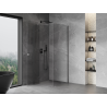 Mexen Mist-H T left pivot shower enclosure 70 x 70 cm, transparent, gun metal - 8A5T-070-070-95-00-L