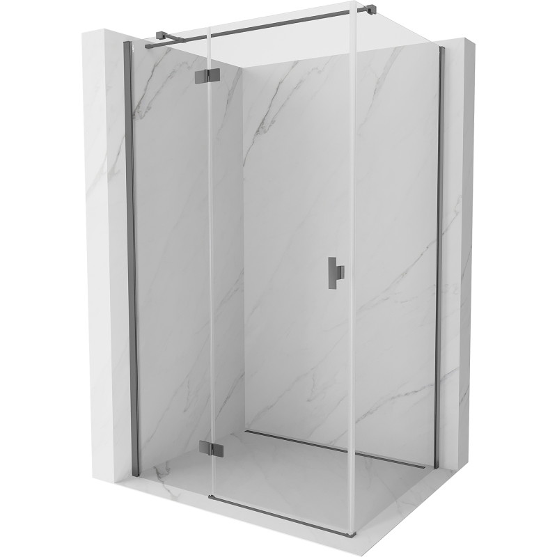 Mexen Mist-H T hinged shower enclosure left 90 x 70 cm, transparent, gun metal - 8A5T-090-070-95-00-L