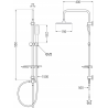 Mexen T49 shower column, White/Gold - 798494993-25
