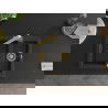 Mexen Carlos 1,5-compartment granite sink with a kitchen mixer tap Rita, Black/Gold metallic - 6518-75-670300-50