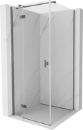 Mexen Mist-H T left hinged shower cabin 70 x 70 cm, transparent, chrome - 8A5T-070-070-01-00-L