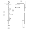 Mexen Q49 shower column, White/Gold - 798494995-25