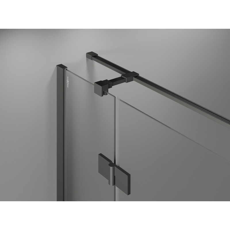 Mexen Mist-H T right-hinged shower enclosure 80 x 80 cm, transparent, gun metal - 8A5T-080-080-95-00-P