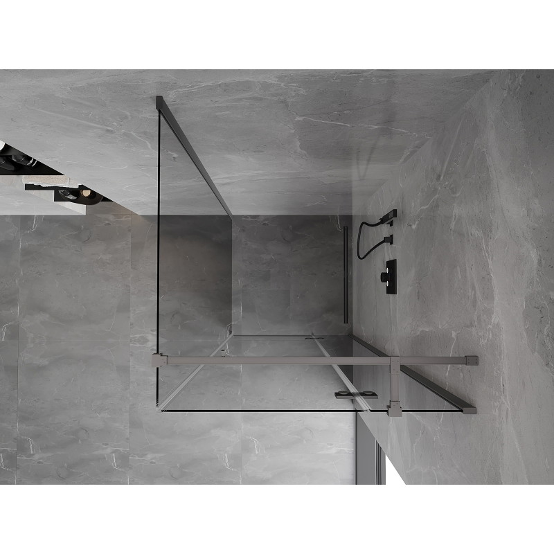 Mexen Mist-H T right-hand hinged shower enclosure 85 x 85 cm, transparent, gun metal - 8A5T-085-085-95-00-P