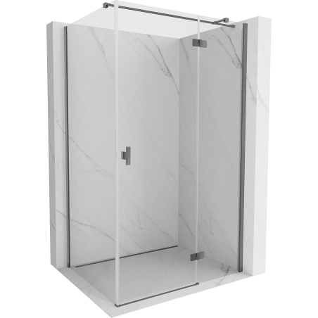 Mexen Mist-H T right-hinged shower enclosure 110 x 85 cm, transparent, gun metal - 8A5T-110-085-95-00-P