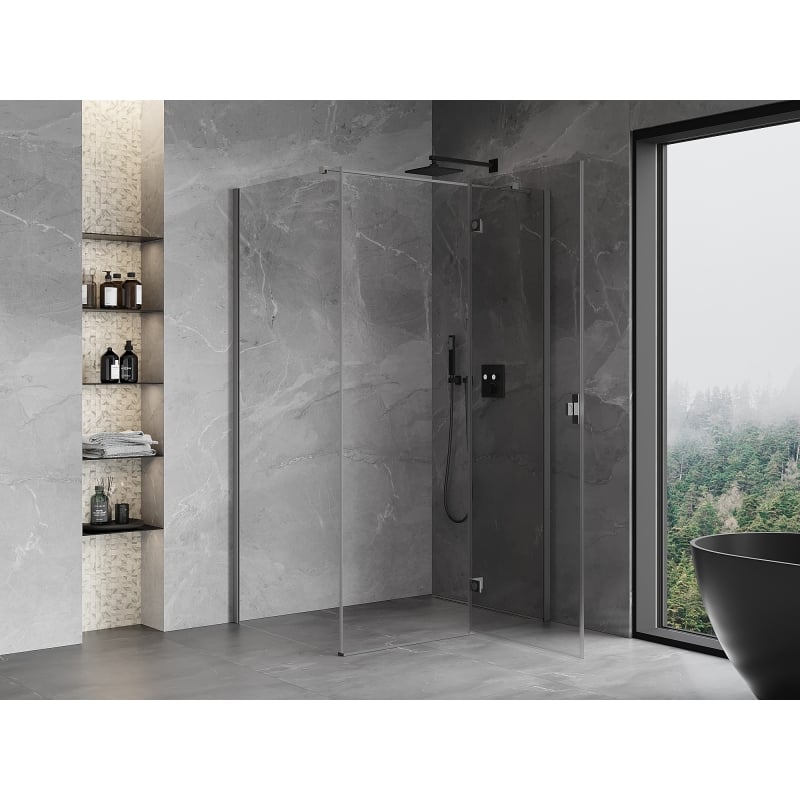 Mexen Mist-H T right-hinged shower cabin 95 x 90 cm, transparent, gun metal - 8A5T-095-090-95-00-P
