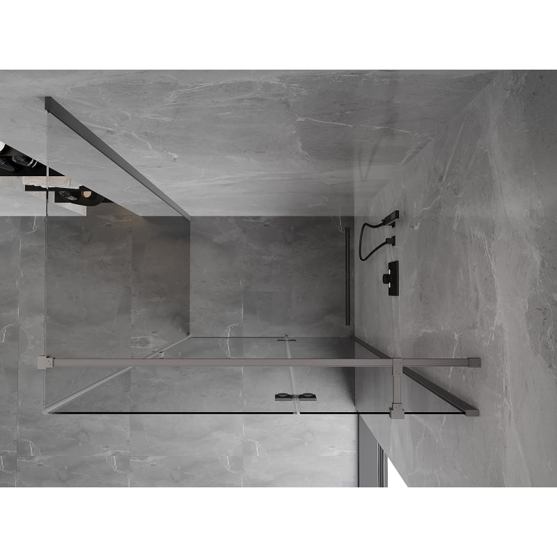 Mexen Mist-H T right hinged shower cabin 90 x 95 cm, transparent, gun metal - 8A5T-090-095-95-00-P