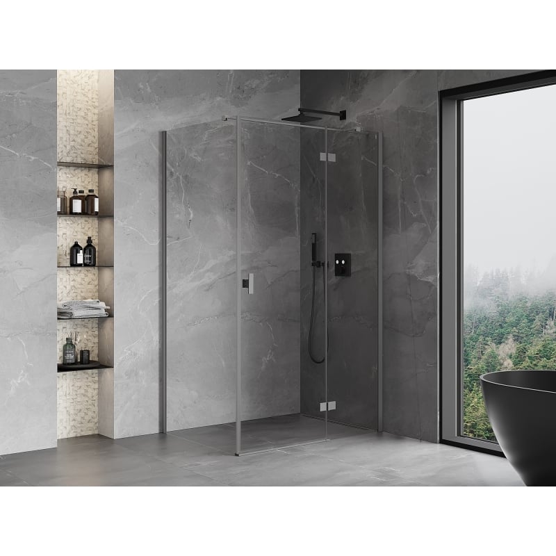 Mexen Mist-H T right-hinged shower cabin 115 x 100 cm, transparent, gun metal - 8A5T-115-100-95-00-P