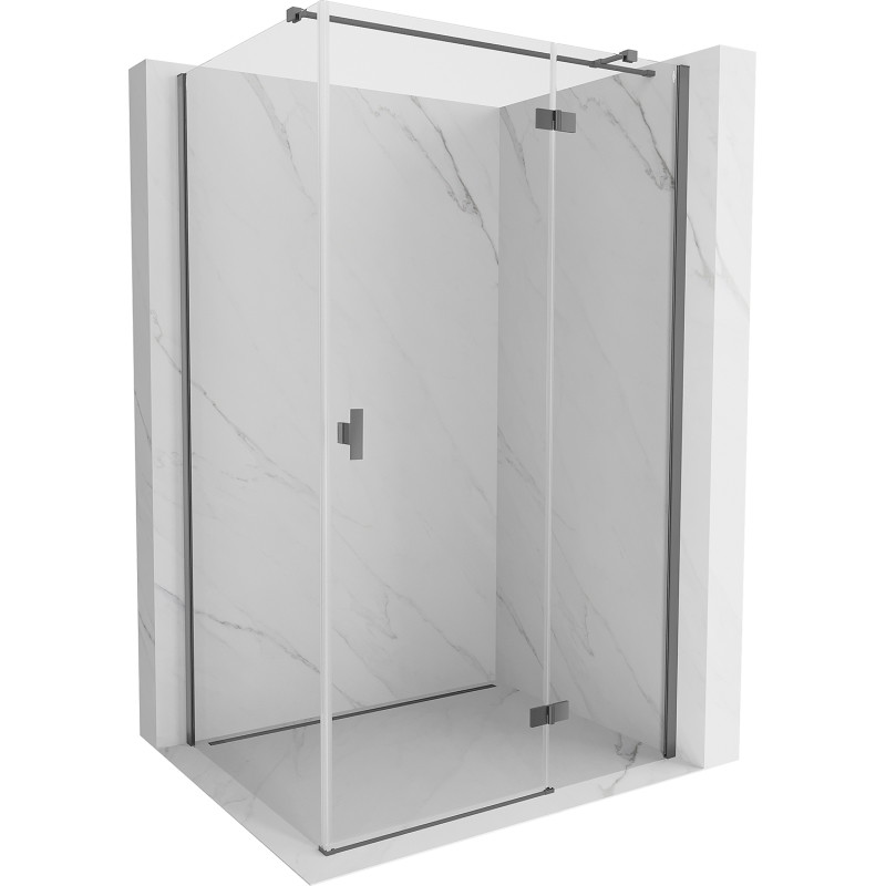 Mexen Mist-H T right hinged shower enclosure 120 x 100 cm, transparent, gun metal - 8A5T-120-100-95-00-P