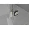 Mexen Mist-H T pivot shower enclosure left 70 x 70 cm, transparent, brushed nickel - 8A5T-070-070-97-00-L