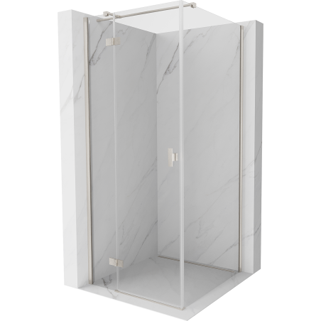 Mexen Mist-H T left-opening shower cabin 80 x 80 cm, transparent, brushed nickel - 8A5T-080-080-97-00-L