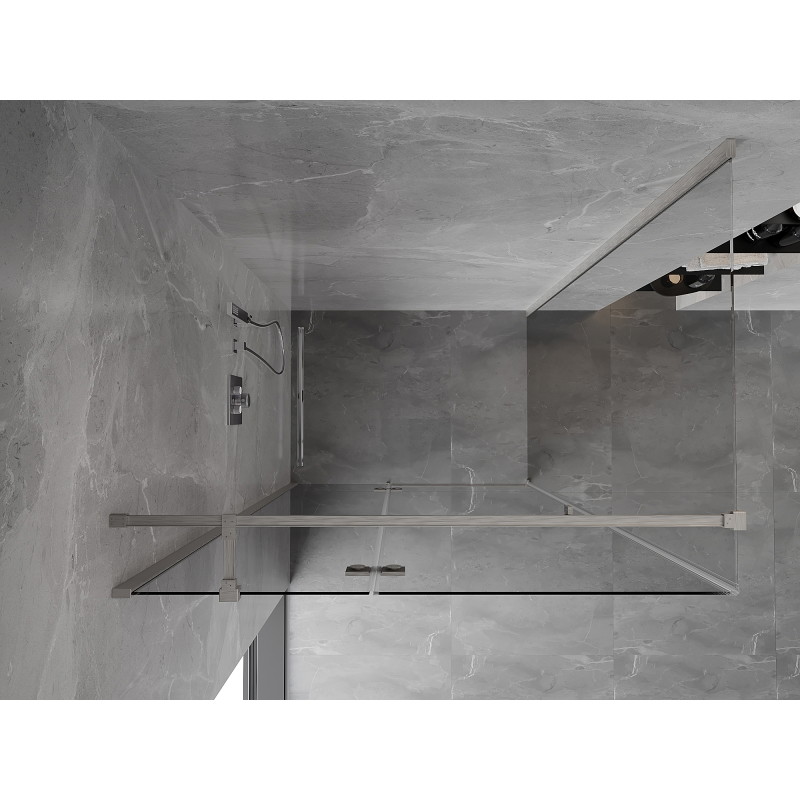 Mexen Mist-H T hinged left shower cabin 80 x 85 cm, transparent, brushed nickel - 8A5T-080-085-97-00-L