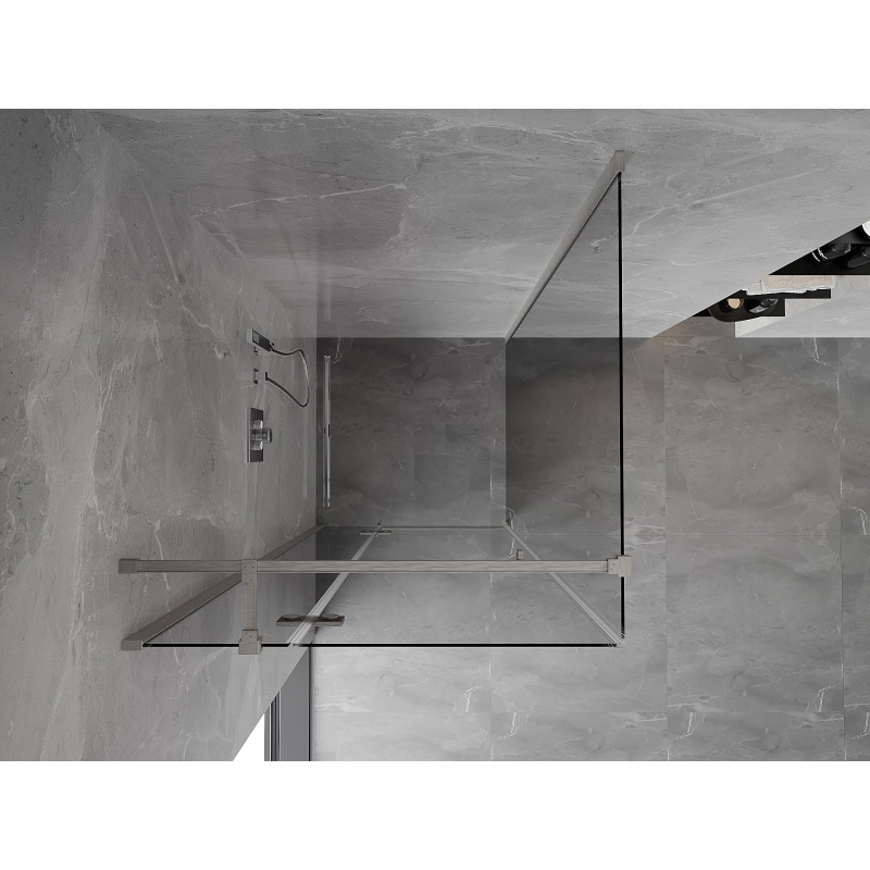 Mexen Mist-H T left-hinged shower cabin 85 x 85 cm, transparent, brushed nickel - 8A5T-085-085-97-00-L