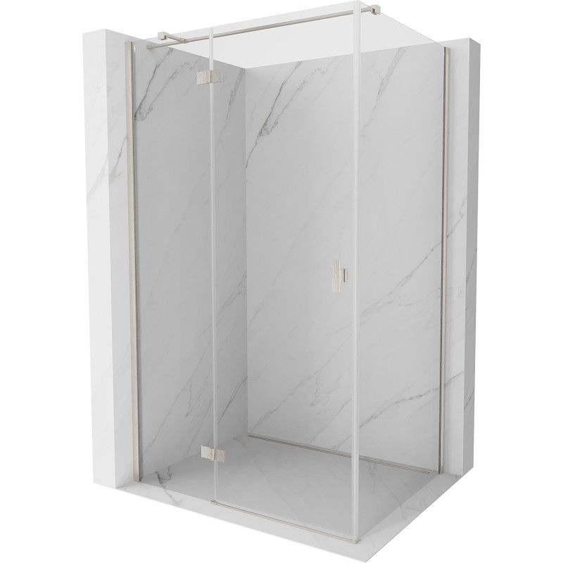 Mexen Mist-H T hinged shower enclosure left 80 x 90 cm, transparent, brushed nickel - 8A5T-080-090-97-00-L