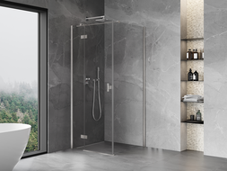 Mexen Mist-H T left hinged shower cabin 70 x 70 cm, transparent, chrome - 8A5T-070-070-01-00-L