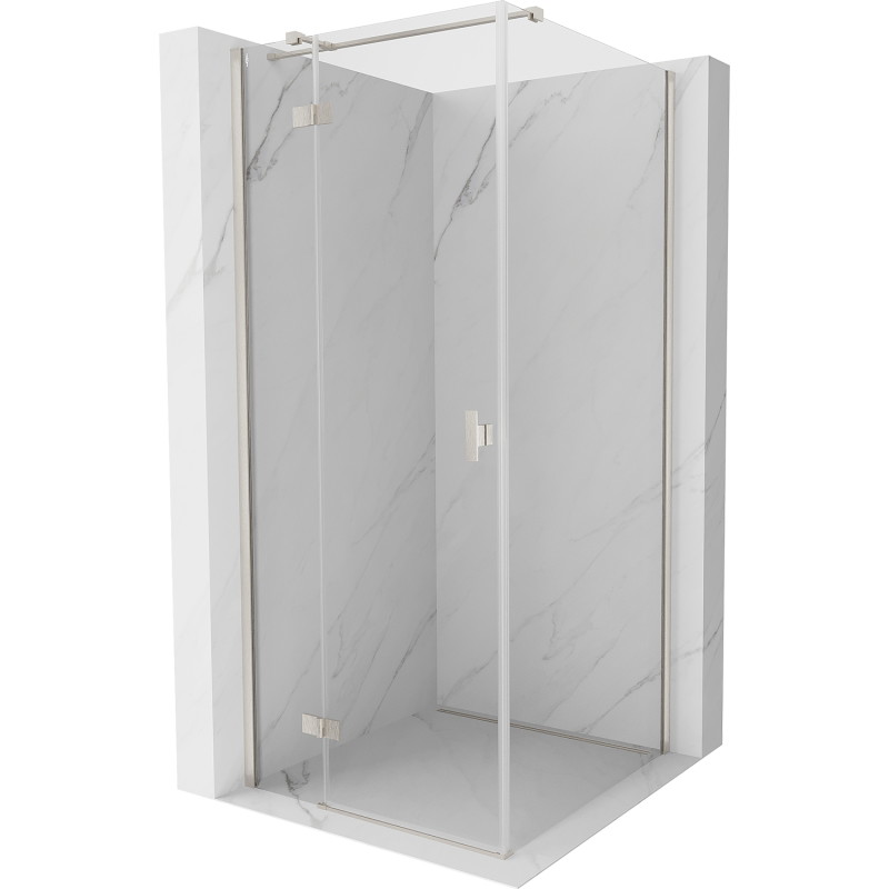 Mexen Mist-H T left hinged shower cabin 95 x 95 cm, transparent, brushed nickel - 8A5T-095-095-97-00-L