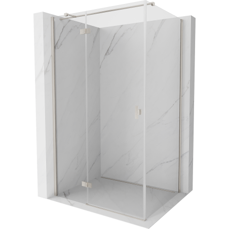 Mexen Mist-H T left-hinged shower cabin 100 x 110 cm, transparent, brushed nickel - 8A5T-100-110-97-00-L