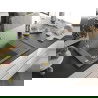 Mexen Elias granite sink 1-bowl with drainer and kitchen faucet Telma, gray - 6511-71-670200-50