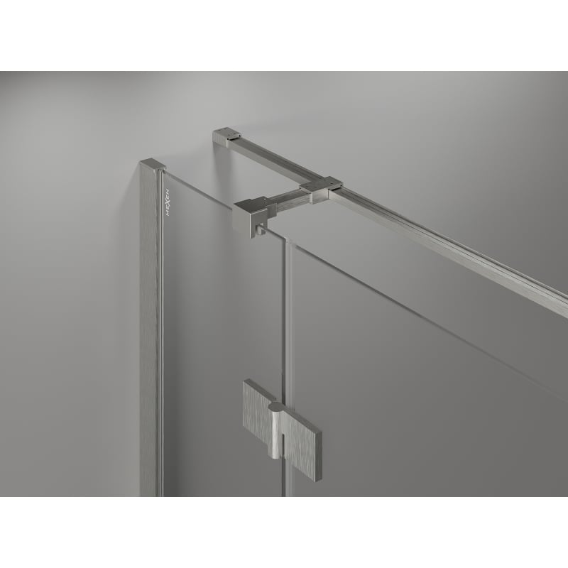 Mexen Mist-H T right-hinged shower enclosure 85 x 75 cm, transparent, brushed nickel - 8A5T-085-075-97-00-P