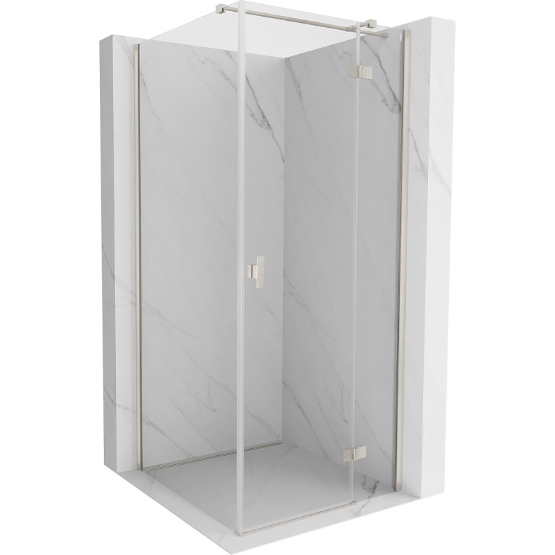 Mexen Mist-H T right-side opening shower cabin 80 x 80 cm, transparent, brushed nickel - 8A5T-080-080-97-00-P
