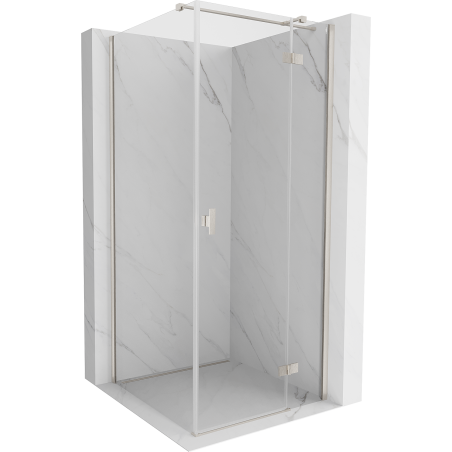 Mexen Mist-H T right-side opening shower cabin 80 x 80 cm, transparent, brushed nickel - 8A5T-080-080-97-00-P