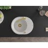 Mexen Kevin granite sink 1-bowl with drainer and kitchen faucet Rita, white - 6517-20-670300-50