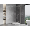 Mexen Mist-H T 90 x 90 cm right-hinged shower enclosure, transparent, brushed nickel - 8A5T-090-090-97-00-P
