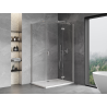 Mexen Mist-H T right swing shower cabin 80 x 95 cm, transparent, brushed nickel - 8A5T-080-095-97-00-P