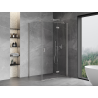 Mexen Mist-H T right swing shower cabin 80 x 95 cm, transparent, brushed nickel - 8A5T-080-095-97-00-P