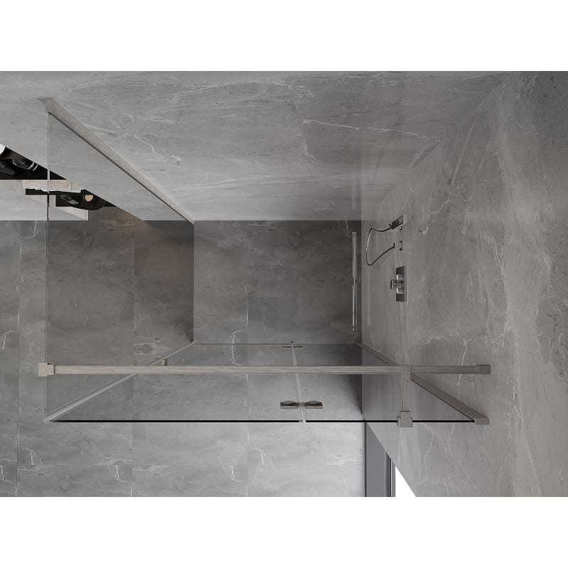 Mexen Mist-H T right hinged shower cabin 120 x 95 cm, transparent, brushed nickel - 8A5T-120-095-97-00-P