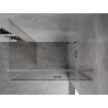 Mexen Mist-H T right hinged shower enclosure 90 x 100 cm, transparent, brushed nickel - 8A5T-090-100-97-00-P