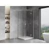 Mexen Mist-H T right swinging shower enclosure 110 x 110 cm, transparent, brushed nickel - 8A5T-110-110-97-00-P