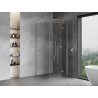 Mexen Mist-H T right swinging shower enclosure 110 x 110 cm, transparent, brushed nickel - 8A5T-110-110-97-00-P