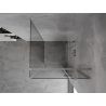 Mexen Mist-H T right swinging shower enclosure 110 x 110 cm, transparent, brushed nickel - 8A5T-110-110-97-00-P