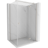Mexen Mist-H T right-hinged shower cabin 120 x 110 cm, transparent, brushed nickel - 8A5T-120-110-97-00-P